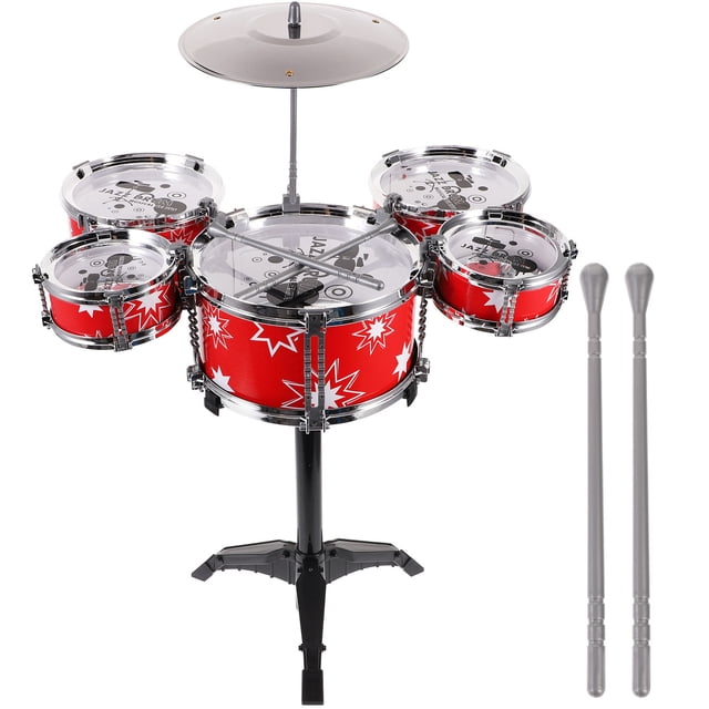 WRITWAA Children's Musical Instruments Jazz Drum Set with for Hand Eye Coordination 1 Set