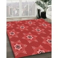 thumbnail image 2 of Ahgly Company Indoor Round Patterned Red Area Rugs, 7' Round, 2 of 6