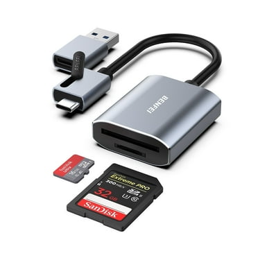 BENFEI Memory Card Reader, USB Type-C/Type-A to SD TF Card Reader Compatible with iPhone 15 Pro/Max and More