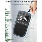 Wiher AM FM Walkman Radio:900mAh Rechargeable Portable Pocket Radio with Digital Tuning, LCD Screen,Stereo Earphone Jack, Sleep Timer and Alarm Clock for Jogging,Walking Gray