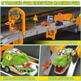 thumbnail image 4 of Pista de juguete BAODLON Camión transportador de dinosaurios con 8 autos, 4 of 7