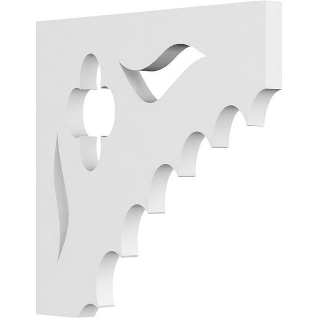 Ekena Millwork BKTP01X08X08WE Support de Wellington - 0,62 x 8 x 8 Po.