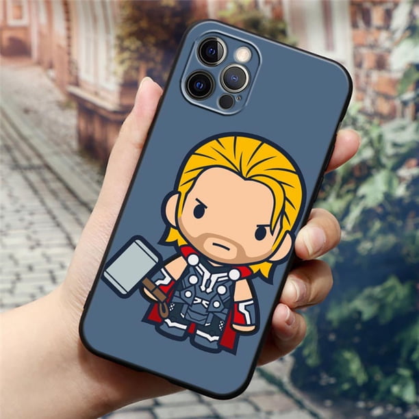 Marvel Iron Man Groot Black Silicone Case for IPhone 12 11 13 14 Pro Max XS XR X 8 7 Plus SE Soft Cover Spiderman Avengers Funda xuanjing unisex