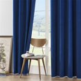 thumbnail image 2 of Joydeco Cortinas Opacas De 108 Pulgadas De Largo – Cortinas De Terciopelo Con Aislamiento Térmico, 2 Paneles, Cortinas De Lujo Azul Real Para Sala De Estar Y Dormitorio, Tratamientos De Ventana 100% O, 2 of 5