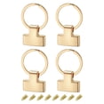 thumbnail image 1 of 4Pack 22mm/ 0.87" Key Fob Hardware with Keychain Ring Purse Bag Hardware 25mm O Ring Light Golden, 1 of 6