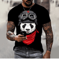 thumbnail image 2 of T-shirt Imprimé Animal Intéressant pour Hommes Col Rond Manches Courtes Style Hip-hop Décontracté Vêtements de Rue Harajuku Été, 2 of 4