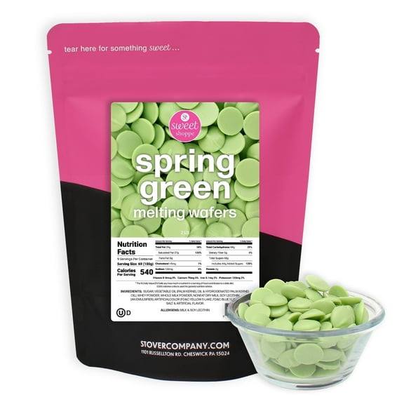 Sweet Shoppe Spring Green Colored Melting Wafers, 2 lbs