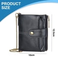 thumbnail image 2 of PU Leather Soft Bifold Wallets for Men Purse Keychain Zip Wallet with Chain, 2 of 5