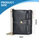 thumbnail image 2 of Carteras plegables suaves de cuero de PU para hombres monedero llavero cartera con cremallera con cadena, 2 of 5