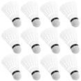 thumbnail image 2 of Shisuyan Shuttle Cocks 12Pcs 3.3X3.3X2.6In White Nylon Advanced Players, 2 of 9