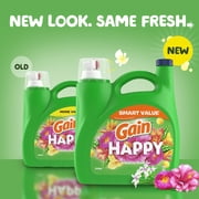 Gain Liquid Laundry Detergent, Hibiscus Hula Scent, 154 fl oz, 107 Loads, HE