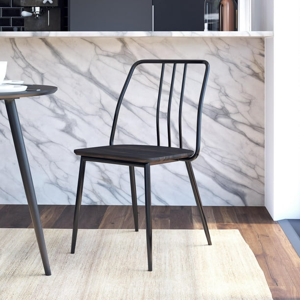 Black Metal Dining Chairs With Wood Seats For Aluminum - Iron Frame Dining Bench 2pcs Simplistic Rustic Indoor Outdoor Backless Bench Stool Acacia Wood Dining Chairs Seat With Metal Finish Frame Benches Patio Lawn Garden Eudirect78 Eu / Black metal dining chairs with wood seats for aluminum.