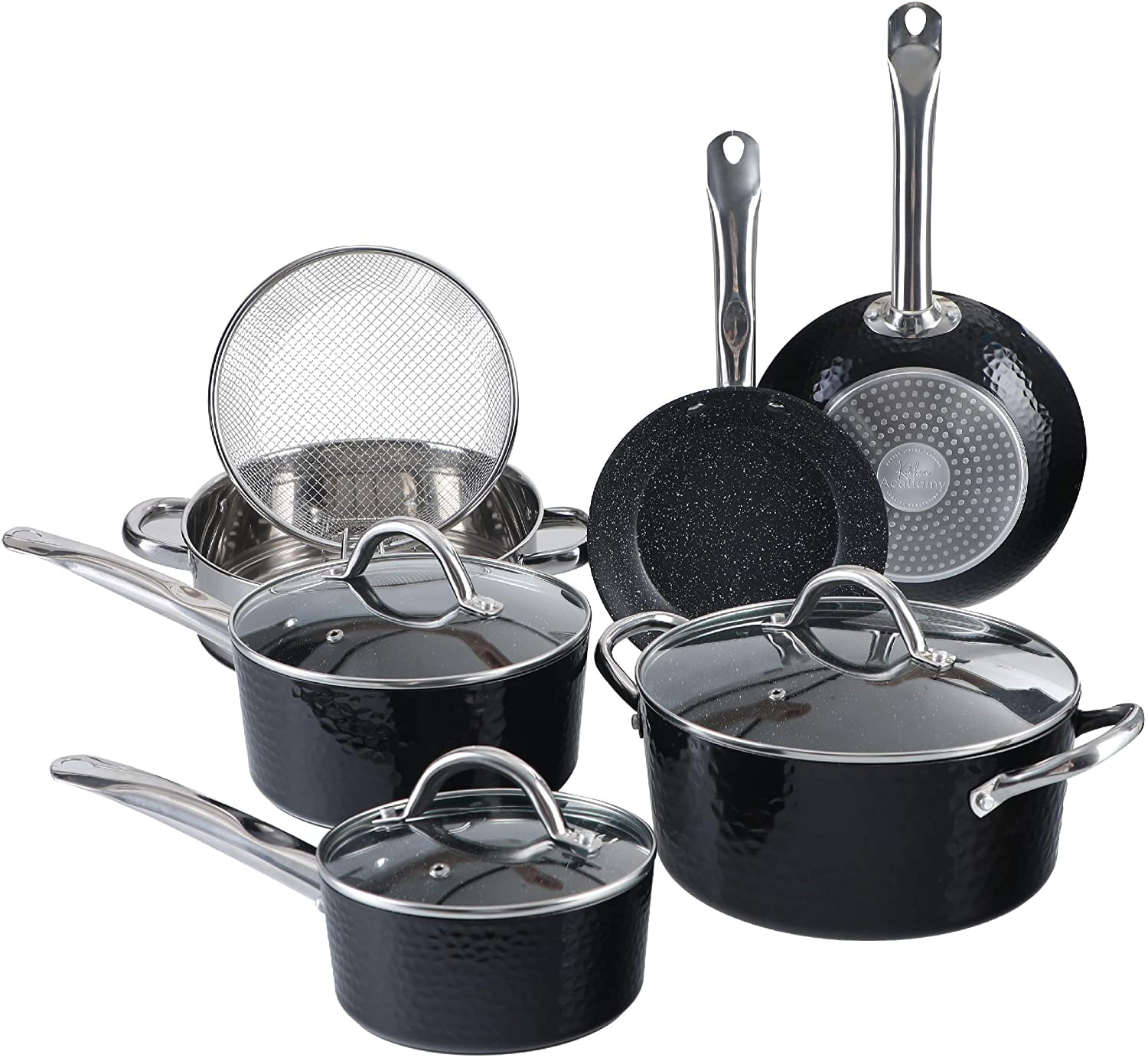 Non-Stick Cookware Set, Pots, Pans and Utensils - 15-Piece Set – Kitchen  Hobby