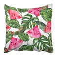 thumbnail image 1 of ABPHQTO Funda de almohada 40x40 cm Verde Tropical con Sandías Hojas de la jungla, 1 of 1