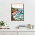 thumbnail image 3 of Kate and Laurel Pho Beach Framed Canvas Wall Art  by Nikita Jariwala 18 x 24 Sylvie Natural, Coastal, Abstract, Beach, Nature Art for Wall Decor, Living Room Bedroom, 3 of 8