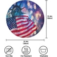 thumbnail image 4 of Round Placemats Beautiful American Flag Statue of Liberty Fireworks Place Mat Wear and Heat Resistant Non Slip Table Mats for Home Table Dinnerware 6Pcs Home Decor, 4 of 7