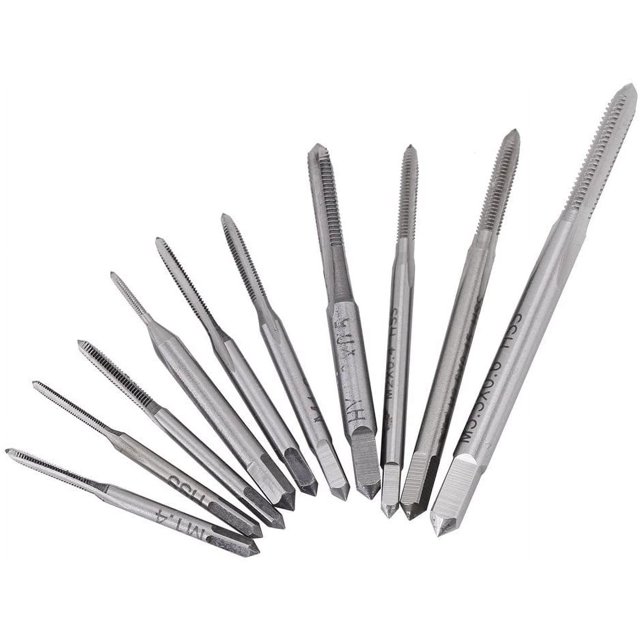 Paquete de 10 mini tornillos autorroscantes Machos de rosca métrica Machos de rosca manuales Zhivalor WLJ-3174