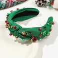 thumbnail image 2 of Christmas Knotted Headband for Women Festive Holiday Hair Accessories Wide Turban Style Headwear Cute Seasonal Hairband Party Decoration, 2 of 5