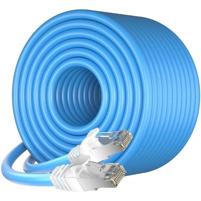 Cable Ethernet MEIPEK Cat 7 para exteriores, 150 pies, SFTP, 10 Gbps, 600 MHz