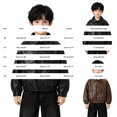 thumbnail image 3 of YunPes Boys Faux Leather Jacket Smocked Hem Trendy Cropped Moto Coat Button-Up Baggy Leather Tops Toddler Vintage Streetwear, 3 of 4
