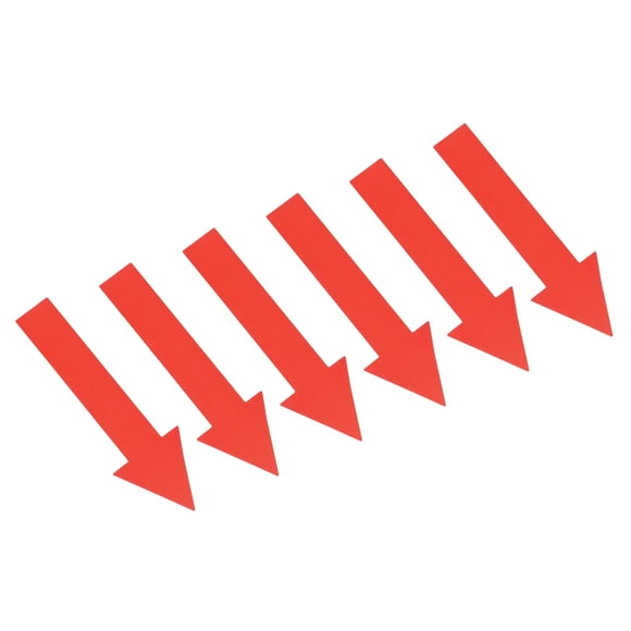 Uxcell 4x1" Arrow Sticker PVC Directional Sign Adhesive Removable Floor Decal Red 4Set / 24Pieces