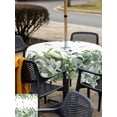 thumbnail image 6 of Square Outdoor Tablecloth with Umbrella Hole Eucalyptus Leaves Outside Table Cloth Waterproof Patio Table Cover Rustic Green Plants Botanical Zipper Tablecloths for Picnic Party Camping 54x54 Inch, 6 of 8