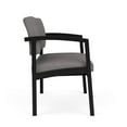 thumbnail image 4 of Lesro Lenox Steel Polyurethane Bariatric Waiting Room Guest Chair in Black/Castillo Metal Gray, 4 of 5