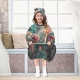 thumbnail image 7 of FORMRS Wearable Blanket Hoodie with Sleeves for Kids Cozy Flannel Sweatshirt, Psychedelic Forest, 7 of 7