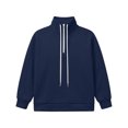 thumbnail image 6 of Horkkom Mock Neck Sweatshirt for Women Casual Trendy Drawstring Tops Quarter Zip Pullover Fall Sweatshirts S, 6 of 8