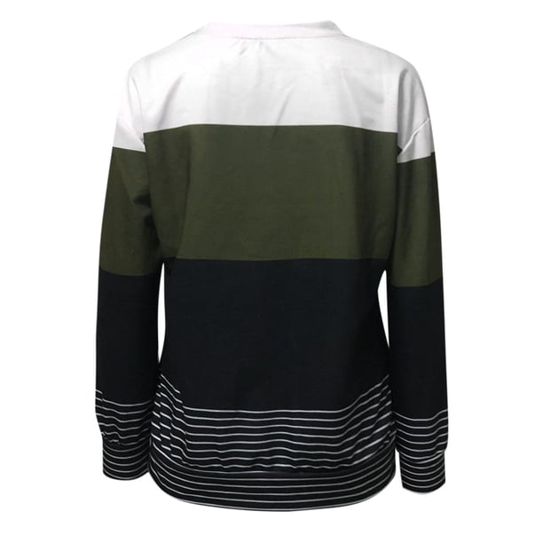 Moda mujer manga larga impresa damas o-cuello blusa tops camisetas sudadera Pompotops gfhjh18760