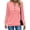 Pink, variant on Fantaslook V Neck Sweatshirts for Women Casual Long Sleeve Shirts Button Pullover Tops Fashion Fall Outfits