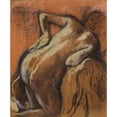 thumbnail image 2 of Edgar Degas 15x17 Gold Ornate Wood Frame and Double Matted Museum Art Print Titled - After the Bath, Woman Wiping (1892), 2 of 4