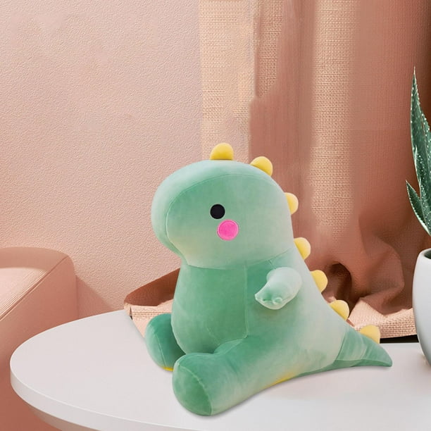 Bonitos juguetes de peluche de dinosaurio de dibujos animados suaves, almohada para dormir, Animal de peluche para , regalos de cumpleaños , Verde 25cm como se describe BLESIY muñeco de peluche de dinosaurio