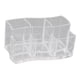 thumbnail image 2 of Estuche transparente para brochas de maquillaje y lápiz labial, organizador de escritorio transparente, soporte para brillo labial para oficina., 2 of 9