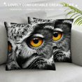 thumbnail image 3 of Orinice Owl Graphic Decorative Throw Pillow Cover for Home Couch Living Room Bed Sofa - High-Quality Cotton Linen Fabric - 1PC 18x18in, 3 of 5
