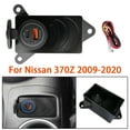 thumbnail image 6 of ALLTIMES Cubby Insert Blank Button Delete with USB Port for Nissan 370Z 2009-2020, CNC Alumium 12-24V Fast Charging Waterproof Phone / Change / Misc Holder, 6 of 11