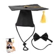 thumbnail image 3 of Pet Graduation Caps, Made Of Polyester Pet Clothes Very Comfortable and Durable  for Daily for Photo Shoots for Graduation Ceremonies for Parties Black, 3 of 7