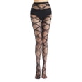thumbnail image 1 of Bas Résille pour Femmes, Collants Ouverts Doux, sous-Vêtements, Justaucorps en Dentelle Transparente, 1 of 1