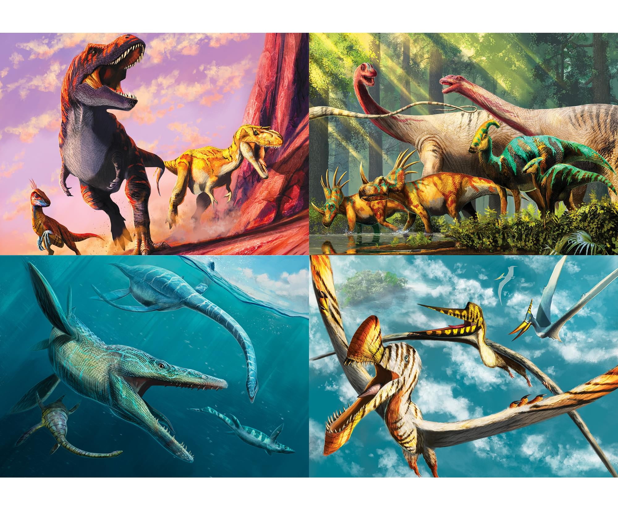 Jurassic World Dinosaurs 100 Piece Jigsaw Puzzle Lot of 2 NEW FREE SHIPPING! 
