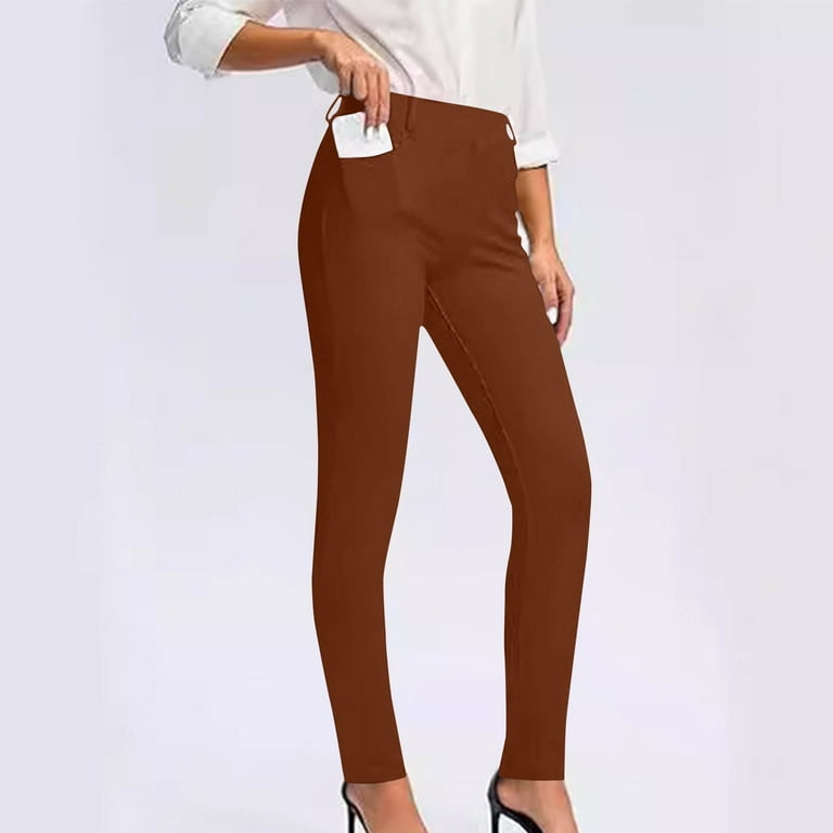 brown skinny dress pants Charkole Black Slim Fit Dress Pants – Ele Ella main image 1