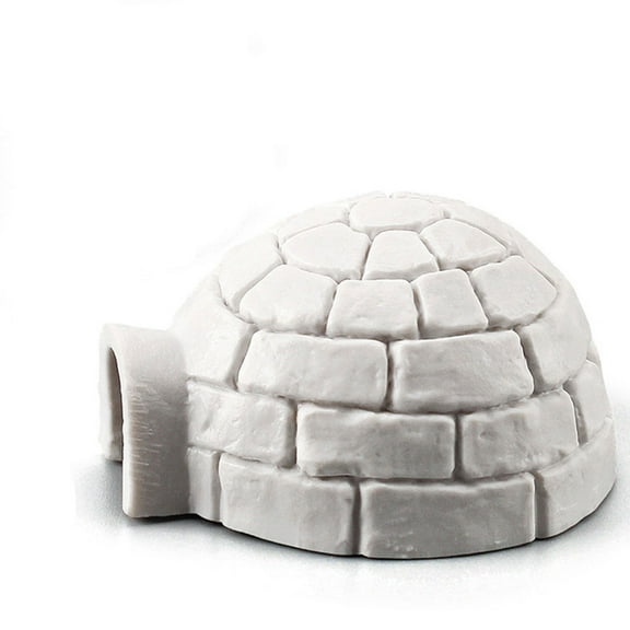 HONMEET 8pcs Igloo Figurines Plastic White Decorative Ornament for Home Decor in Christmas