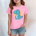 thumbnail image 2 of Linfrsh Teen Girl Shirts Girls Short Sleeve T Shirts Kids Summer Oversized Tops Casual Crewneck Basic Tees(Pink,Size 5-6 T), 2 of 4