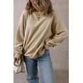 thumbnail image 3 of Chic and Cozy: Oversized Long Sleeve Sweatshirt in Parchment Solid Color, 3 of 12