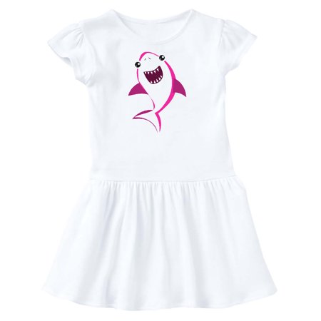 

Inktastic Cute Shark Little Shark Pink Shark Gift Toddler Girl Dress