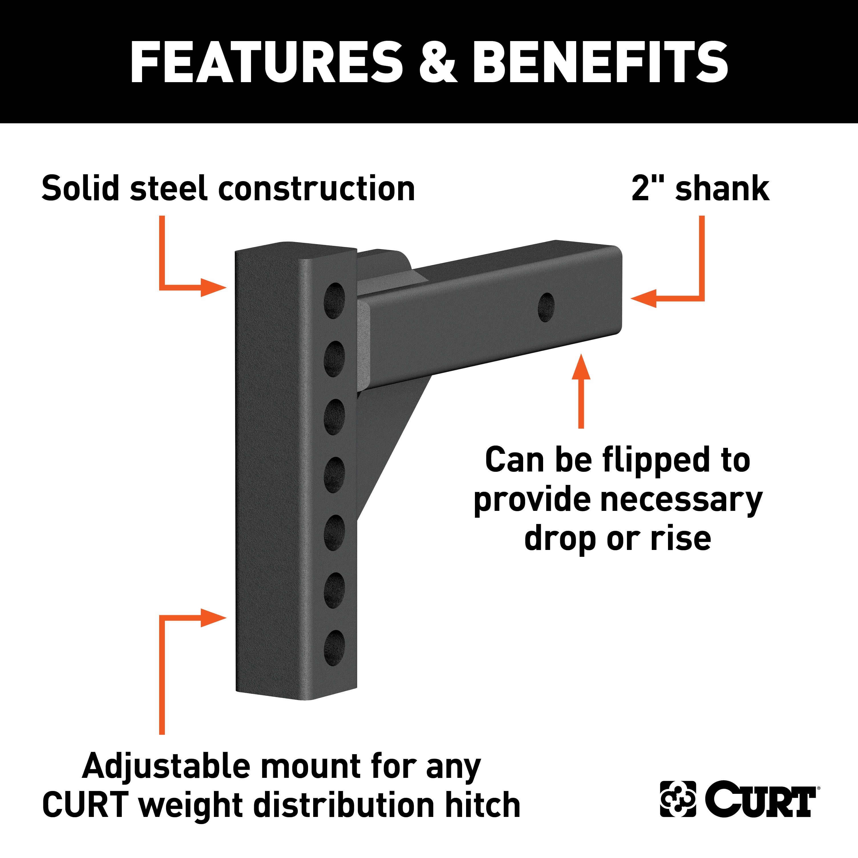 2 1/2 Shank in Different Rise and Drops, Equal-i-zer® Hitch, Sway  Control & Weight Distribution Hitch