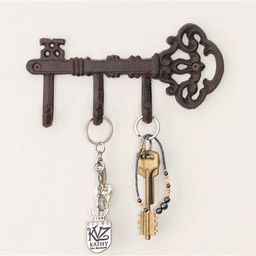 Vintage Cast Iron Key Rack Key Shape Hooks Key Rack Holder Hooks Wall Mounted 