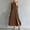 Brown, variant on Thigh Length Dress House Dress Summer 2026 Sleeveless Button Down Loose Fit Knee Length Dress for Women for Honeymoon and Getaway S-XXL