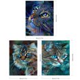 thumbnail image 2 of Kit de pintura por números sobre lienzo, arte al óleo artesanal, decoración de imagen de Animal, 40x50cm, 3 uds., 2 of 9