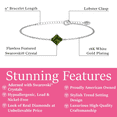 thumbnail image 3 of Cate & Chloe Samantha 18k White Gold Plated Bracelet with Green Swarovski Crystal Gift for Women, 3 of 9