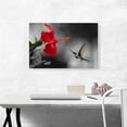 thumbnail image 2 of ARTCANVAS Hummingbird Flying Red Flower Canvas Art Print - Size: 26" x 18" (1.50" Deep), 2 of 9